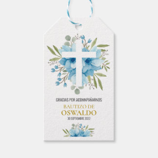 Etiqueta de agradecimiento para bautizo gift tags