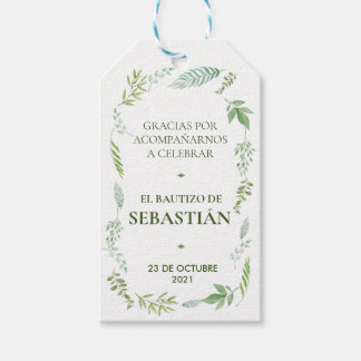 Etiqueta de agradecimiento para bautizo gift tags