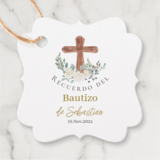 Etiqueta para recuerdos de Bautizo Favor Tags