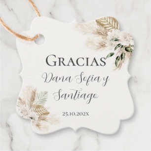 Etiquetas Boho de Boda para recuerdos Favor Tags