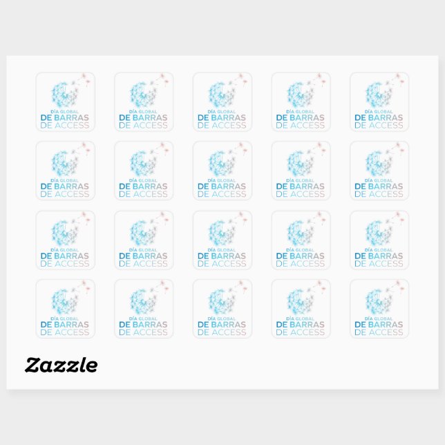 Etiquetas del Día Global de las Barras de Access Square Sticker (Sheet)
