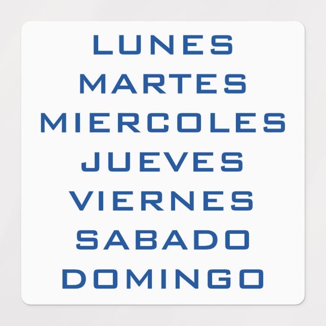 ETIQUETAS SEMANALES LABELS (Design 1)