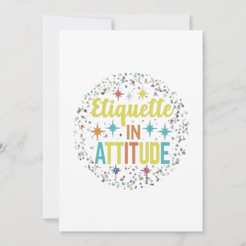 Etiquette in attitude holiday card