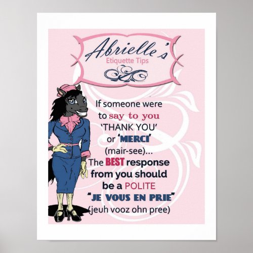 Etiquette Posters  Say Youre Welcome