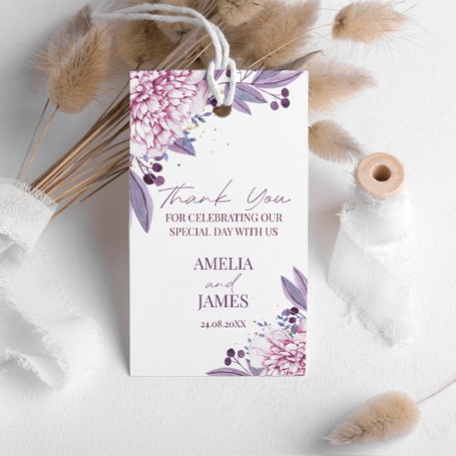 tiquettes_cadeau Elegant Purple Lilac Lavender Fl Gift Tags