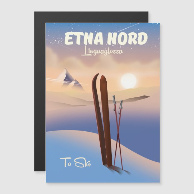 Etna Nord Linguaglossa Ski poster (Front/Back)