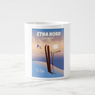 Etna Nord Linguaglossa Ski poster Giant Coffee Mug