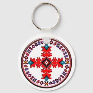 etno cross metal print trifold wallet laptop sleev keychain