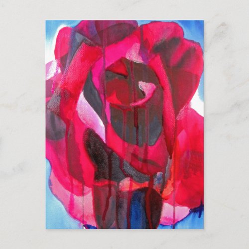 Etoile de Holland modern rose original art Postcard