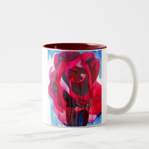 Etoile de Holland modern rose original art Two_Tone Coffee Mug