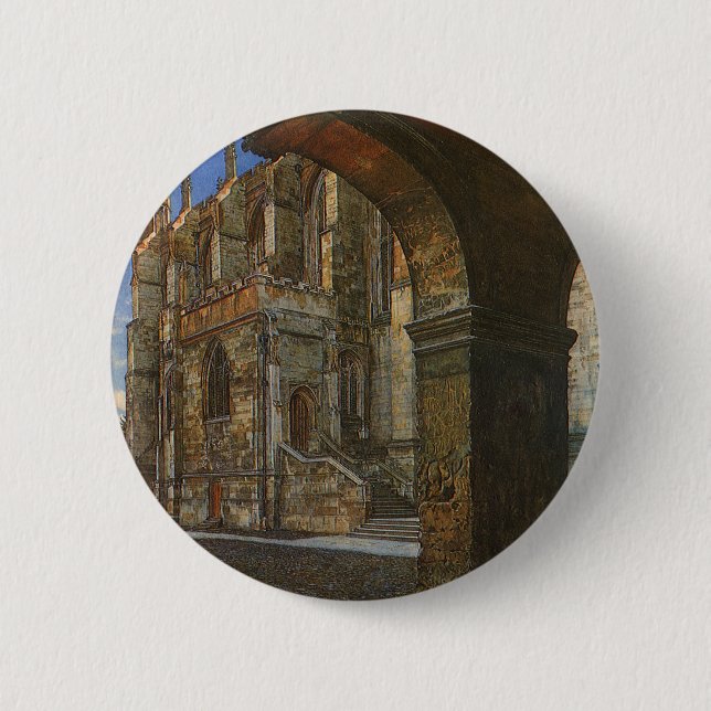 Eton College Chapel by Anna Alma Tadema Button (Front)