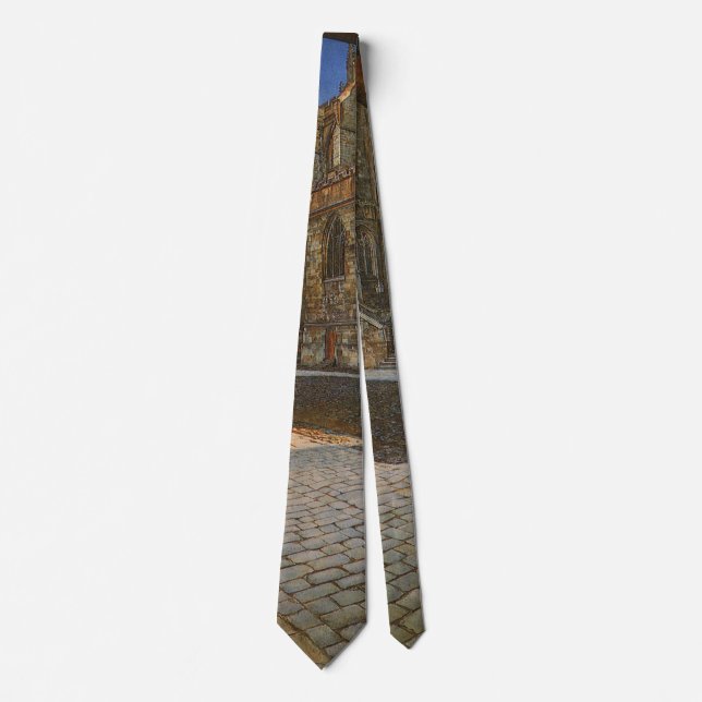 Eton College Chapel by Anna Alma Tadema Neck Tie (Front)