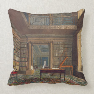 Eton College Library, from 'History of Eton Colleg Throw Pillow