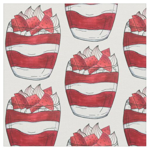 Eton Mess Strawberry Meringue UK British Dessert Fabric