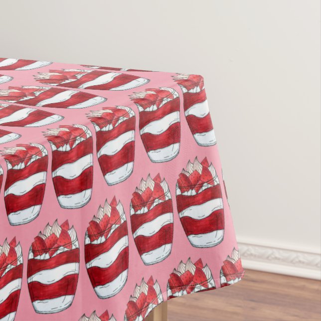 Eton Mess Strawberry Meringue UK British Dessert Tablecloth (In Situ)