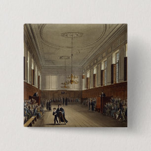 Eton School Room, from 'History of Eton College', Pinback Button