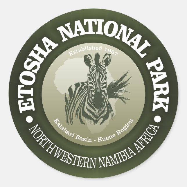 Etosha National Park Classic Round Sticker (Front)