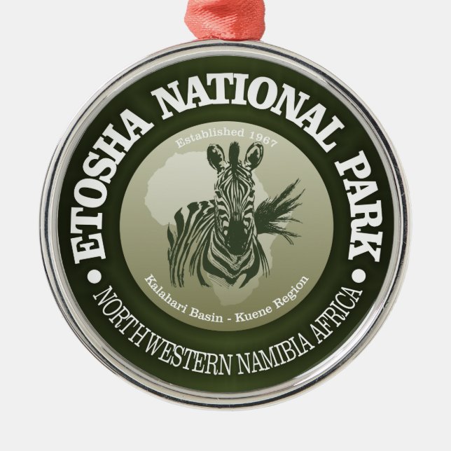 Etosha National Park Metal Ornament (Front)