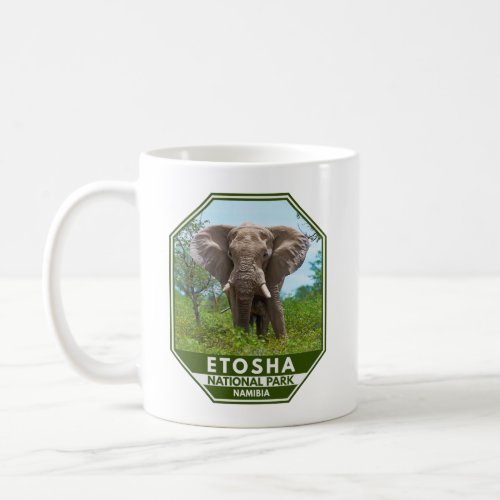 Etosha National Park Namibia Elephant Watercolor Coffee Mug
