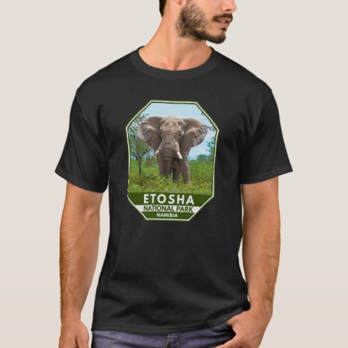 Etosha National Park Namibia Elephant Watercolor T_Shirt