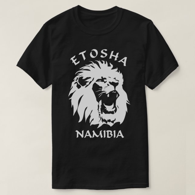 Etosha National Park Namibia Lion Face T-Shirt (Design Front)