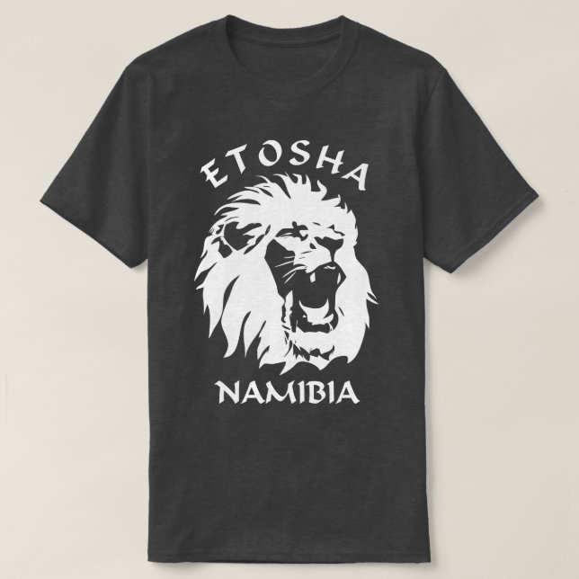 Etosha National Park Namibia Lion Face T-Shirt (Design Front)