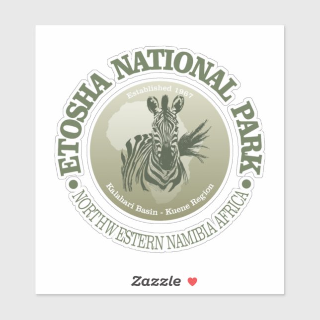Etosha NP (o) Sticker (Sheet)