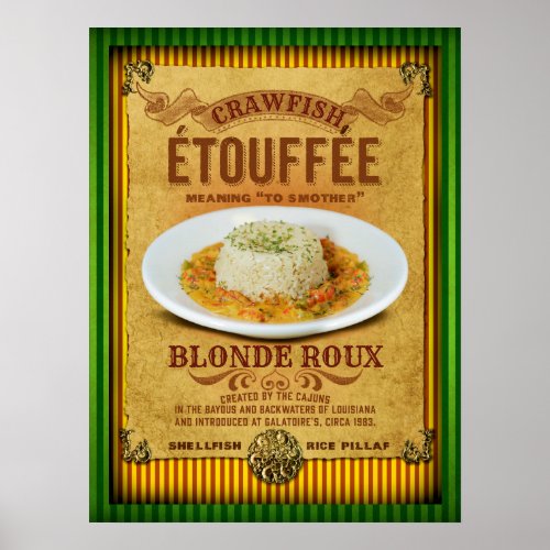 Etouffee New Orleans Cajun Poster