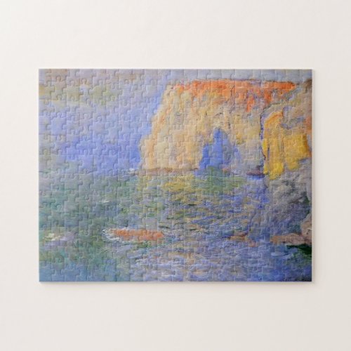 Etretat Cliff Reflections on Water Monet Fine Art Jigsaw Puzzle