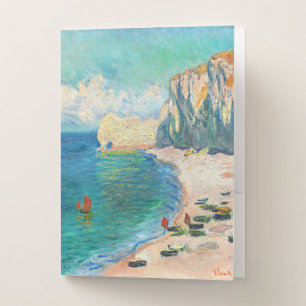 Étretat, The Beach by Claude Monet Pocket Folder