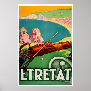 Etretat Travel Poster French Sports Art France