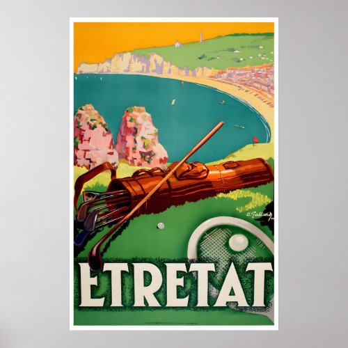 Etretat Travel Poster French Sports Art France