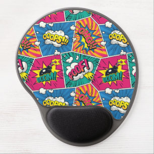 etro Comic Pop Art Ergonomic Gel Mouse Pad