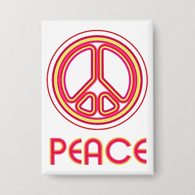 etro Psychedelic Peace Sign Linear Graphic Button (Front)