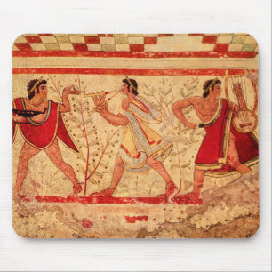 Etruscan musicians mouse pad