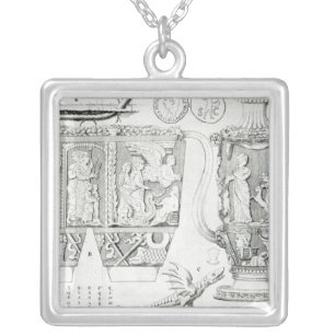 Etruscan Vase and Designs, 1749 Silver Plated Necklace