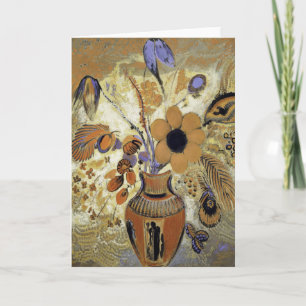 Etruscan Vase with Flowers by Odilon Redon Card