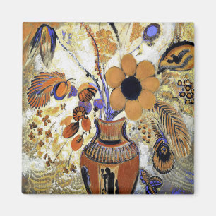 Etruscan Vase with Flowers, Redon Magnet