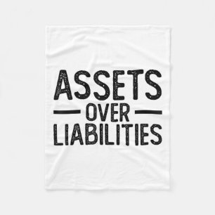 Ets Over Liabilities _ Funny Accountant _ Motivati Fleece Blanket
