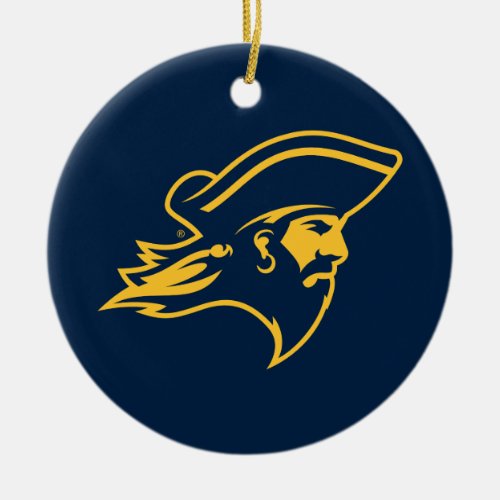 ETSU Buccaneer Logo Ceramic Ornament