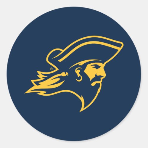 ETSU Buccaneer Logo Classic Round Sticker