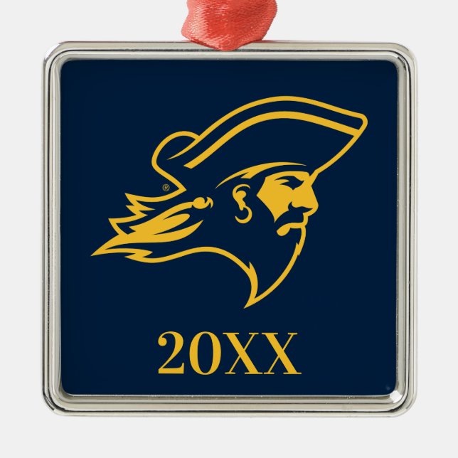 ETSU Buccaneer Logo Metal Ornament (Front)