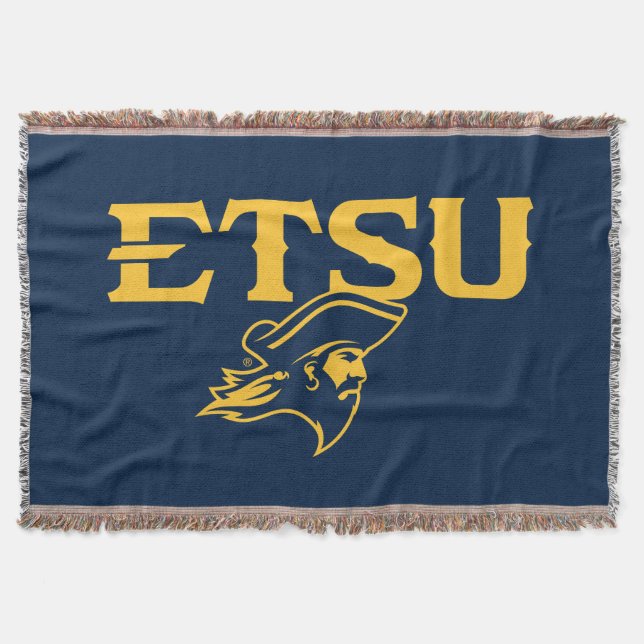 ETSU Buccaneer Throw Blanket (Front)