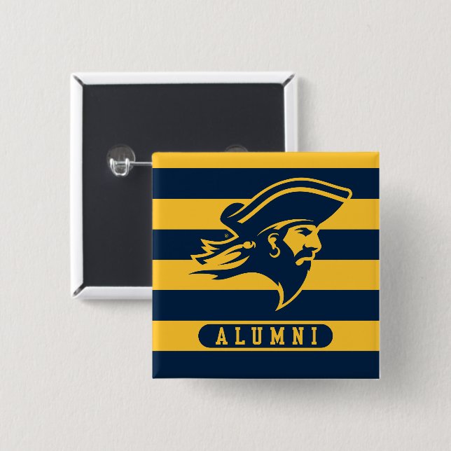 ETSU Buccaneers Alumni Stripes Button (Front & Back)