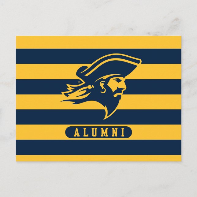ETSU Buccaneers Alumni Stripes Invitation Postcard (Front)
