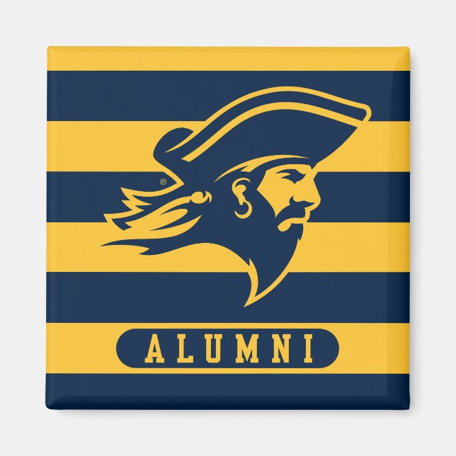 ETSU Buccaneers Alumni Stripes Magnet (Front)