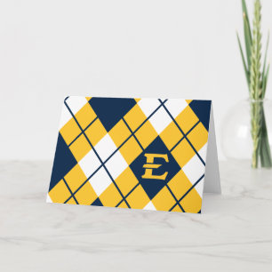 ETSU Buccaneers Argyle Pattern Card