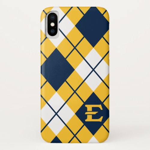ETSU Buccaneers Argyle Pattern iPhone X Case