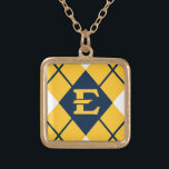 ETSU Buccaneers Argyle Pattern Gold Plated Necklace<br><div class="desc">Check out these East Tennessee State University designs! Show off your Bucs pride with these new University products. These make the perfect gifts for the ETSU Academy student, alumni, family, friend or fan in your life. All of these Zazzle products are customizable with your name, class year, or club. Go...</div>