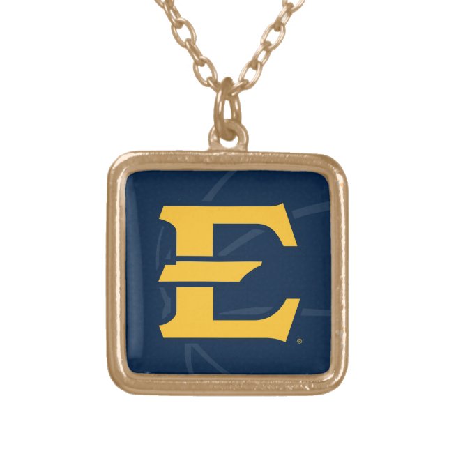 ETSU Buccaneers Basketball Gold Plated Necklace (Front)